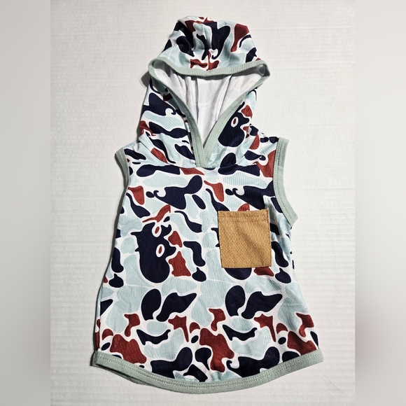 Source Unknown Other - Summer Camouflage Hooded Sleeveless Tank Top‎ 0-6 Months